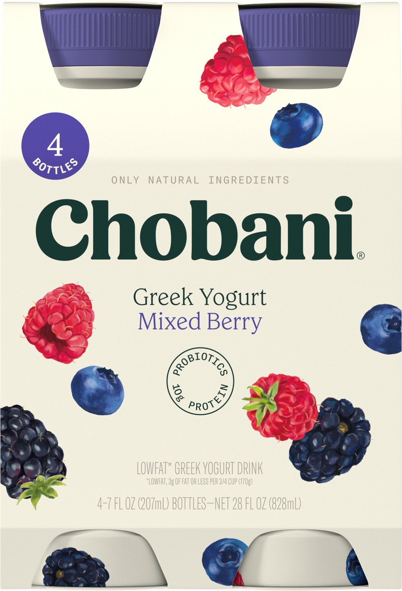 slide 13 of 13, Chobani Mixed Berry Drink 4 Pack, 4 ct