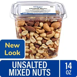 Kroger Unsalted Mixed Nuts with Peanuts