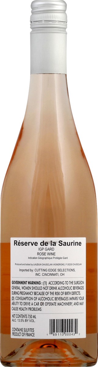 slide 3 of 7, Reserve De La Saurine Rose Wine 750 ml, 750 ml