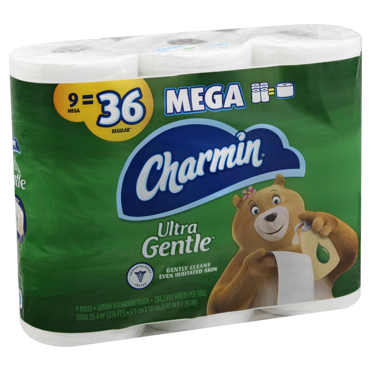 slide 3 of 11, Charmin Mega Ultra Gentle 2-Ply Lotion Bathroom Tissue 9 ea, 9 ct