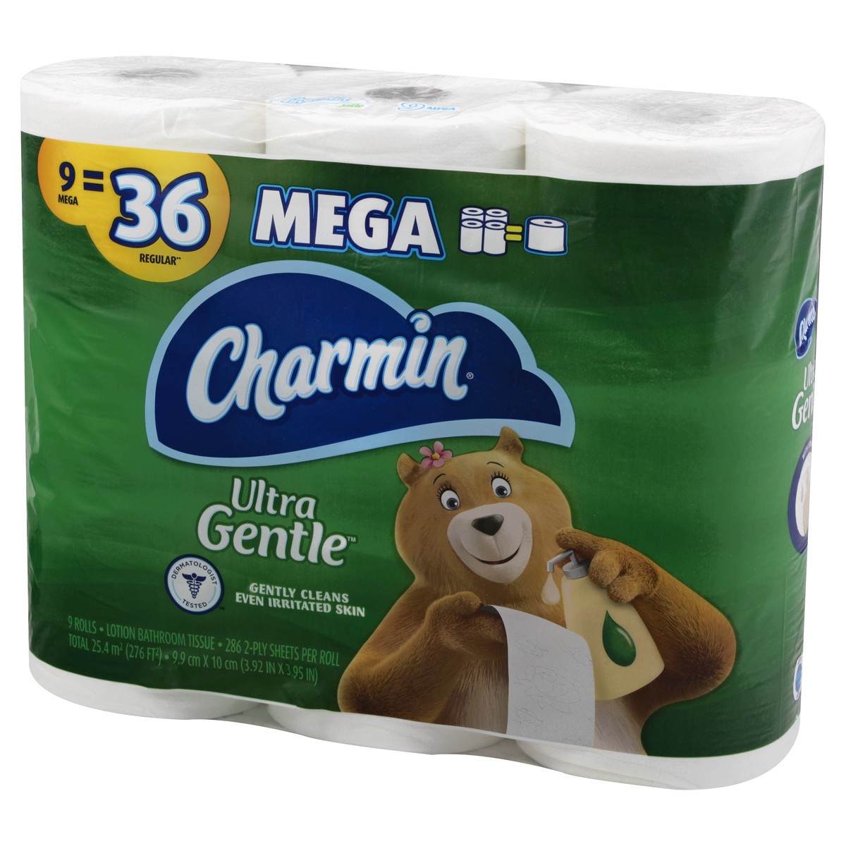 slide 9 of 11, Charmin Mega Ultra Gentle 2-Ply Lotion Bathroom Tissue 9 ea, 9 ct