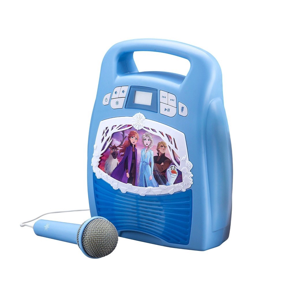 slide 2 of 7, Frozen 2 Bluetooth MP3 Karaoke Machine With Light Show, 1 ct