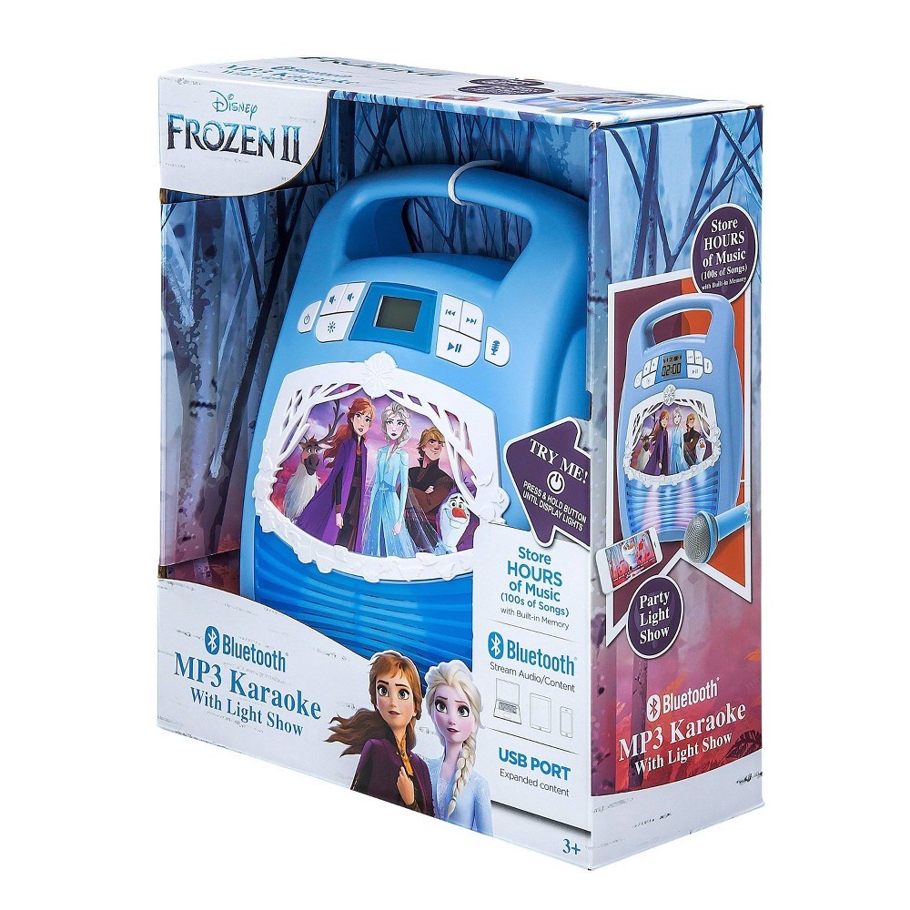 slide 5 of 7, Frozen 2 Bluetooth MP3 Karaoke Machine With Light Show, 1 ct