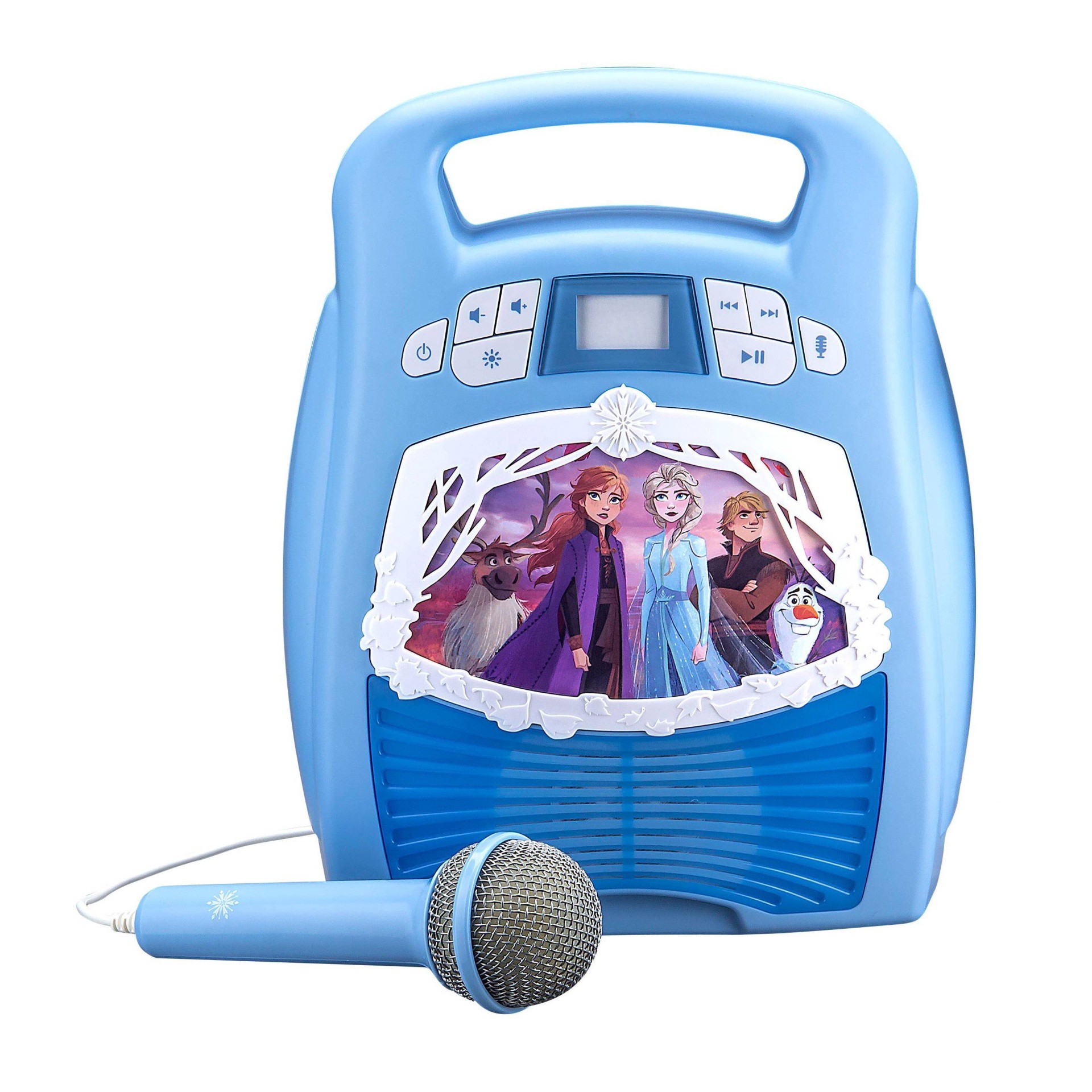 slide 1 of 7, Frozen 2 Bluetooth MP3 Karaoke Machine With Light Show, 1 ct