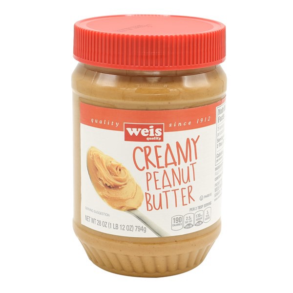 slide 1 of 1, Weis Quality Creamy Peanut Butter, 28 oz