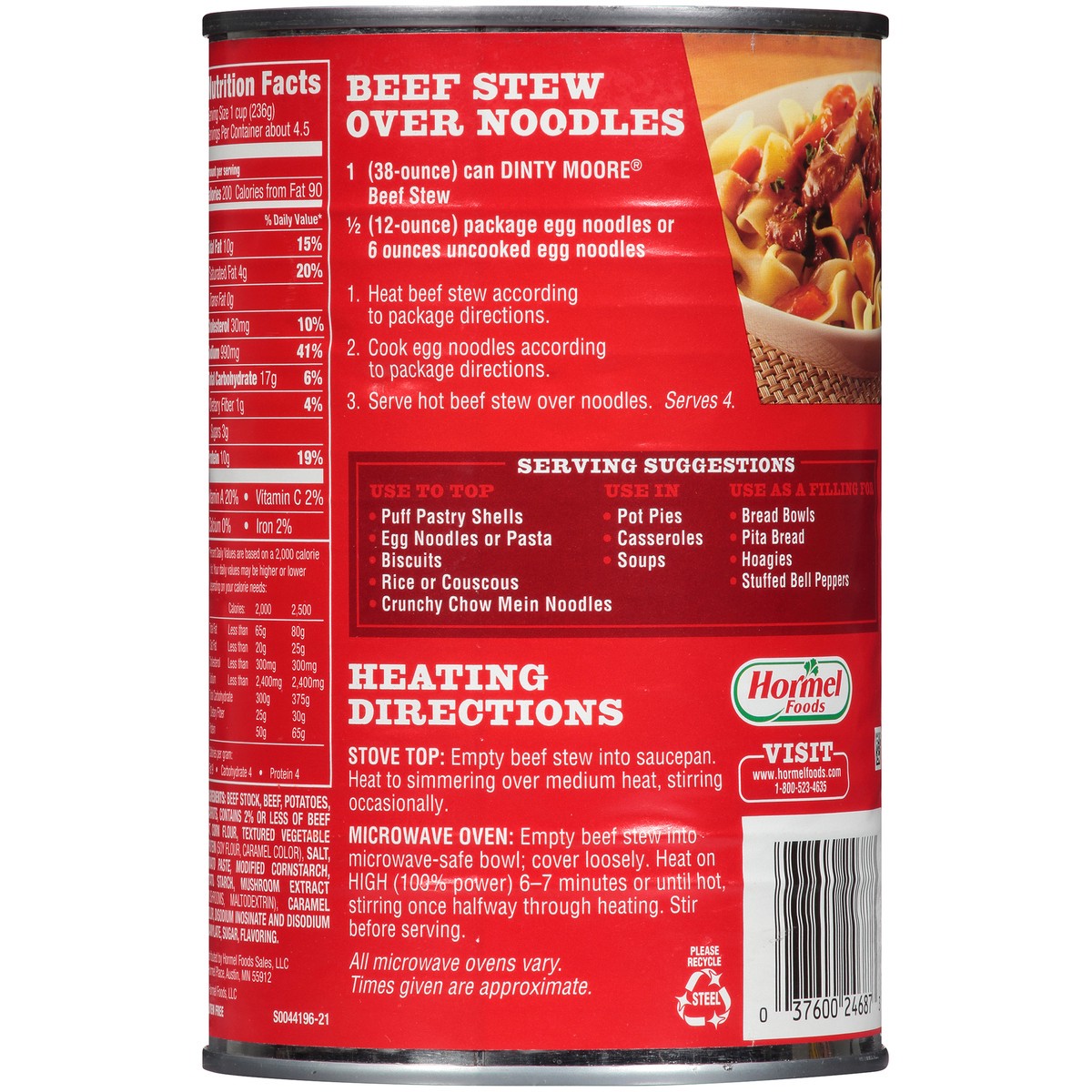 slide 3 of 12, Hormel Dinty Moore Beef Stew 38 oz. Can, 38 oz