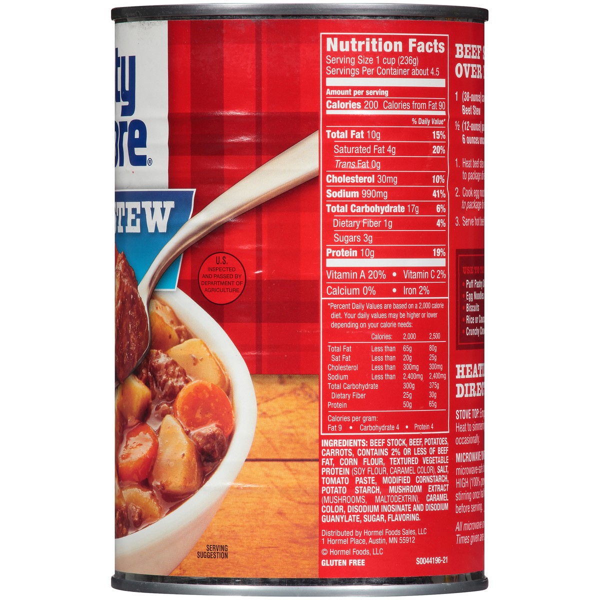 slide 9 of 12, Hormel Dinty Moore Beef Stew 38 oz. Can, 38 oz