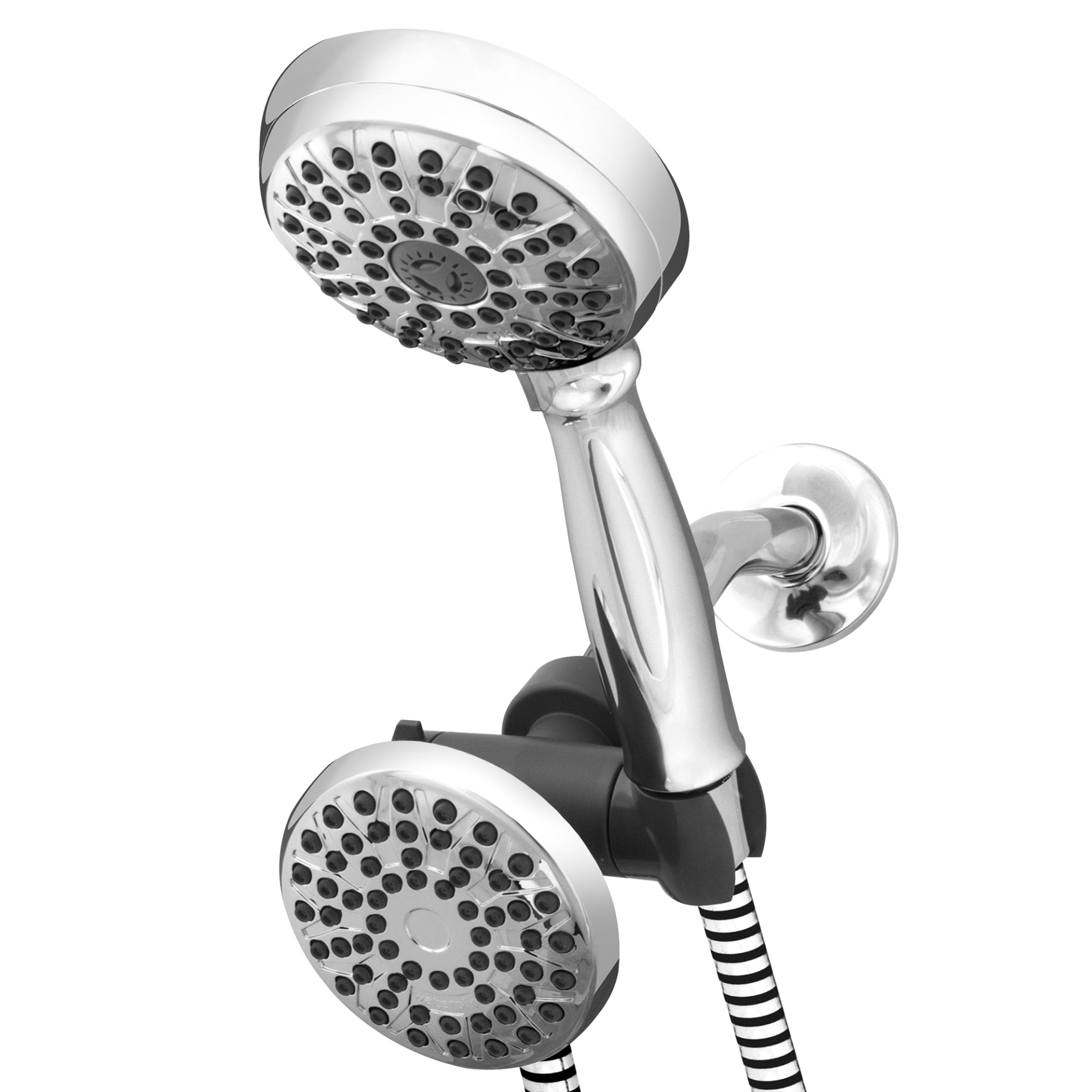 slide 1 of 1, Waterpik PowerSpray 8+1 Mode Dual Shower Head VIC-133-853, Chrome, 4 in