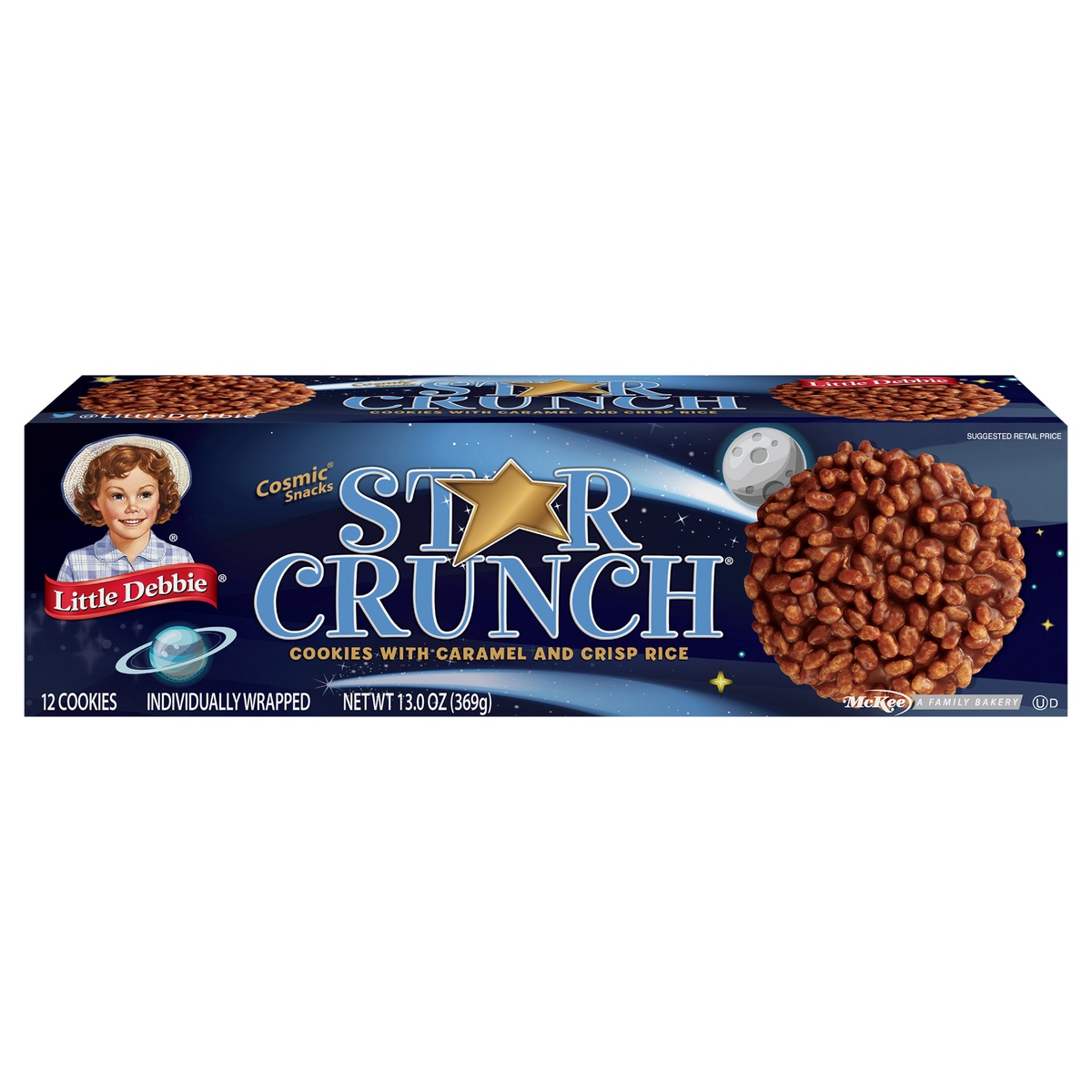 slide 1 of 6, Little Debbie Star Crunch Crisp Snacks, 12 ct