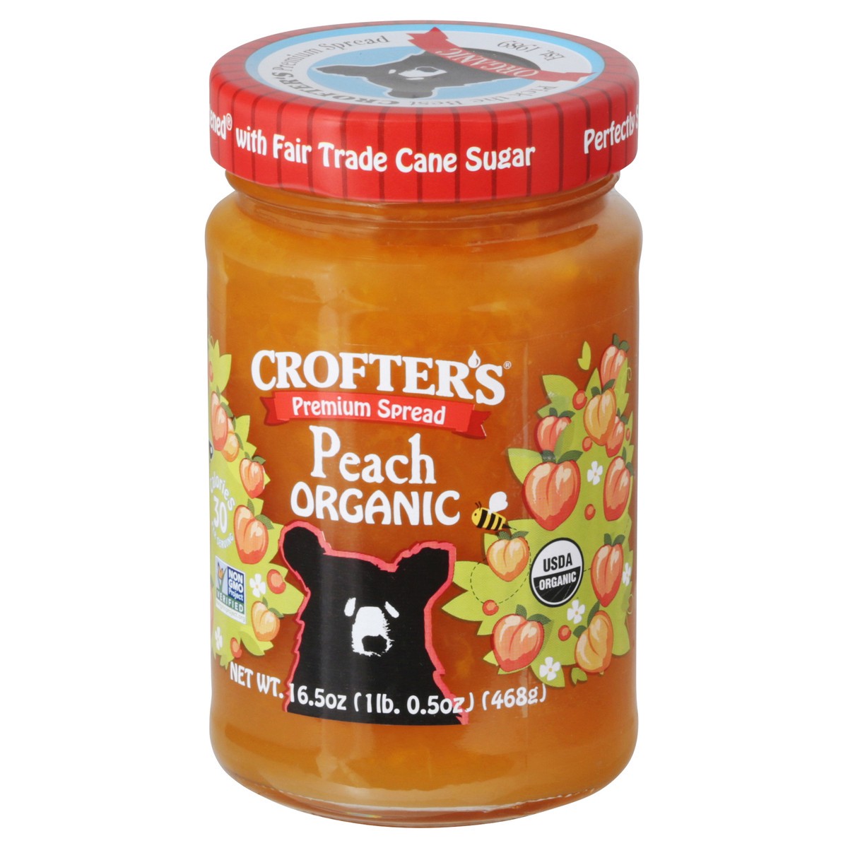 slide 5 of 12, Crofter's Organic Peach Premium Spread 16.5 oz, 1 ct