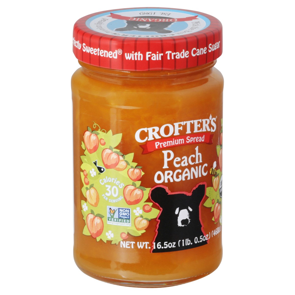 slide 10 of 12, Crofter's Organic Peach Premium Spread 16.5 oz, 1 ct