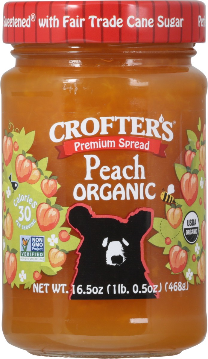 slide 4 of 12, Crofter's Organic Peach Premium Spread 16.5 oz, 1 ct