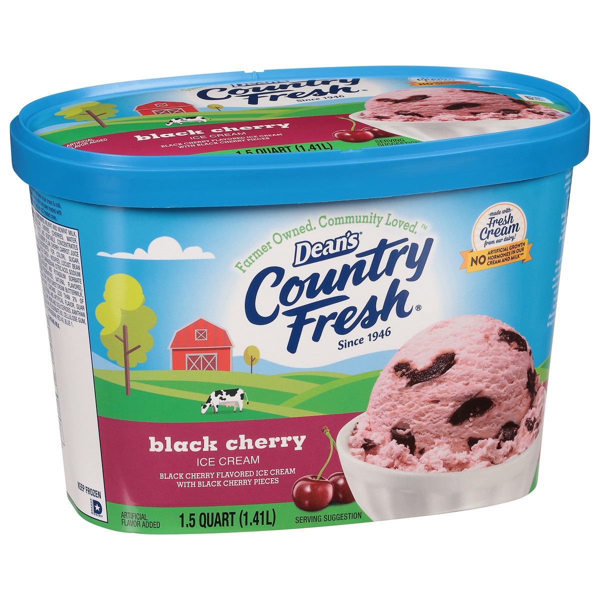 slide 10 of 12, Country Fresh Black Cherry Ice Cream, 1.5 qt