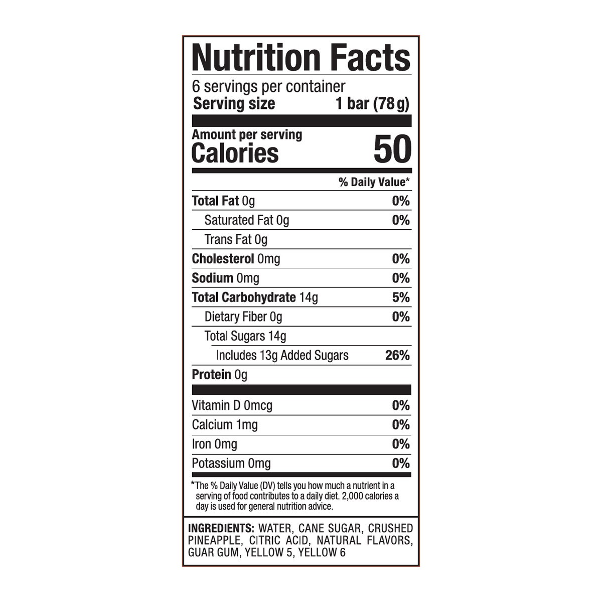 slide 5 of 10, La Michoacana Jarritos Pina Pineapple Fruit Ice Bars 6 - 2.75 fl oz Bars, 6 ct