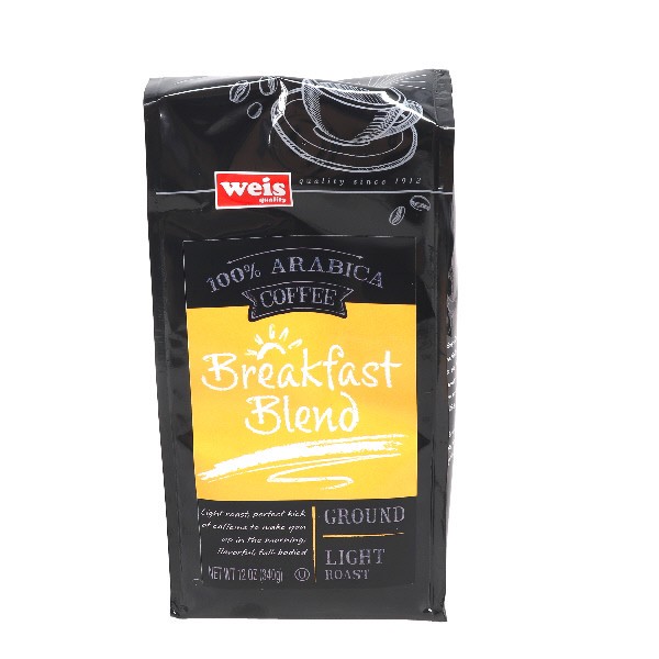 slide 1 of 1, Weis Quality 100% Arabica Coffee Ground Coffee - 12 oz, 12 oz