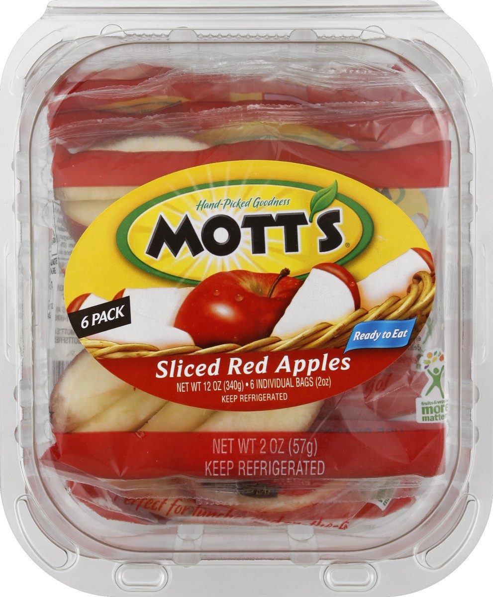 slide 4 of 4, Mott's Motts Sliced Red Delicious Apples Multi Pack, 12 oz