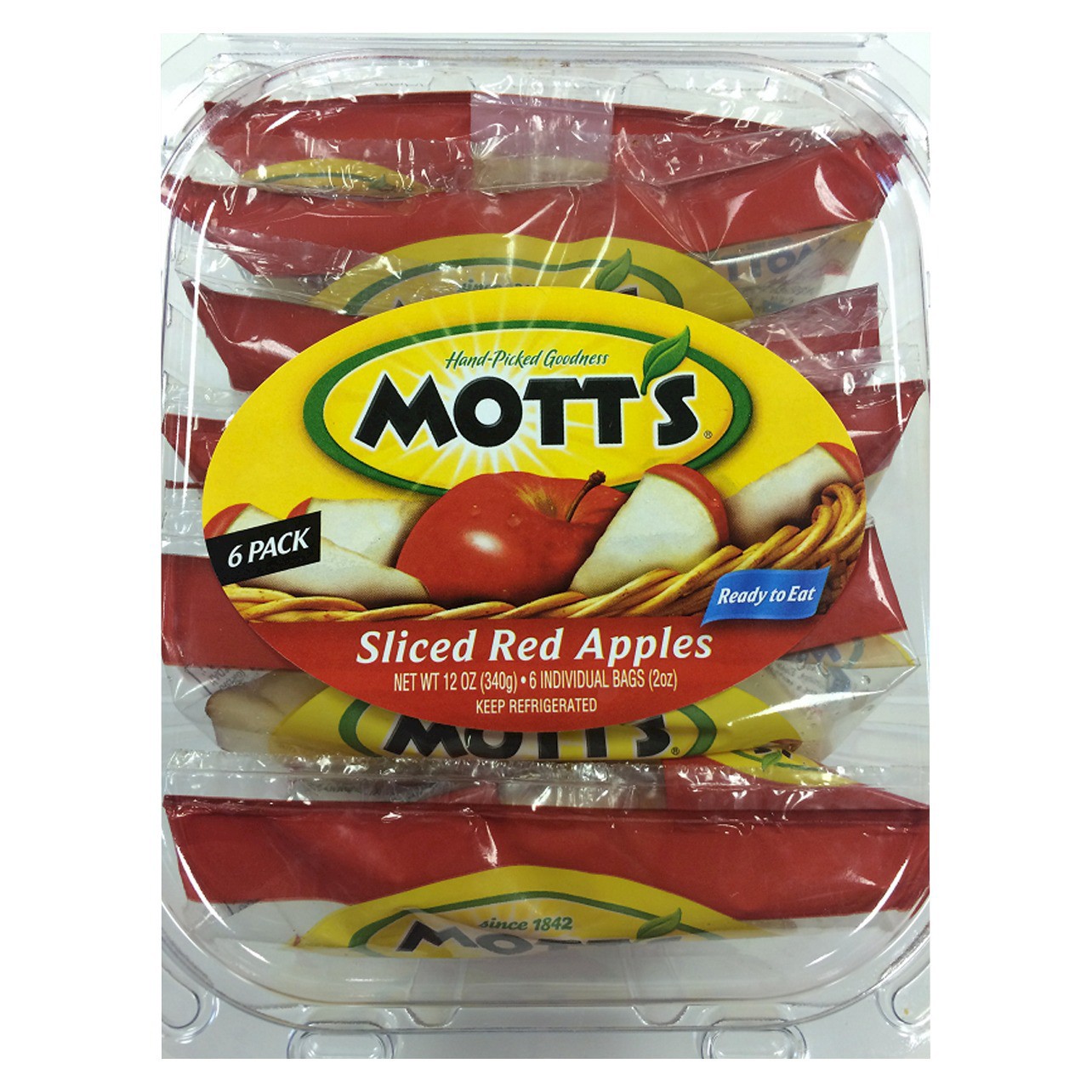 slide 1 of 4, Mott's Motts Sliced Red Delicious Apples Multi Pack, 12 oz