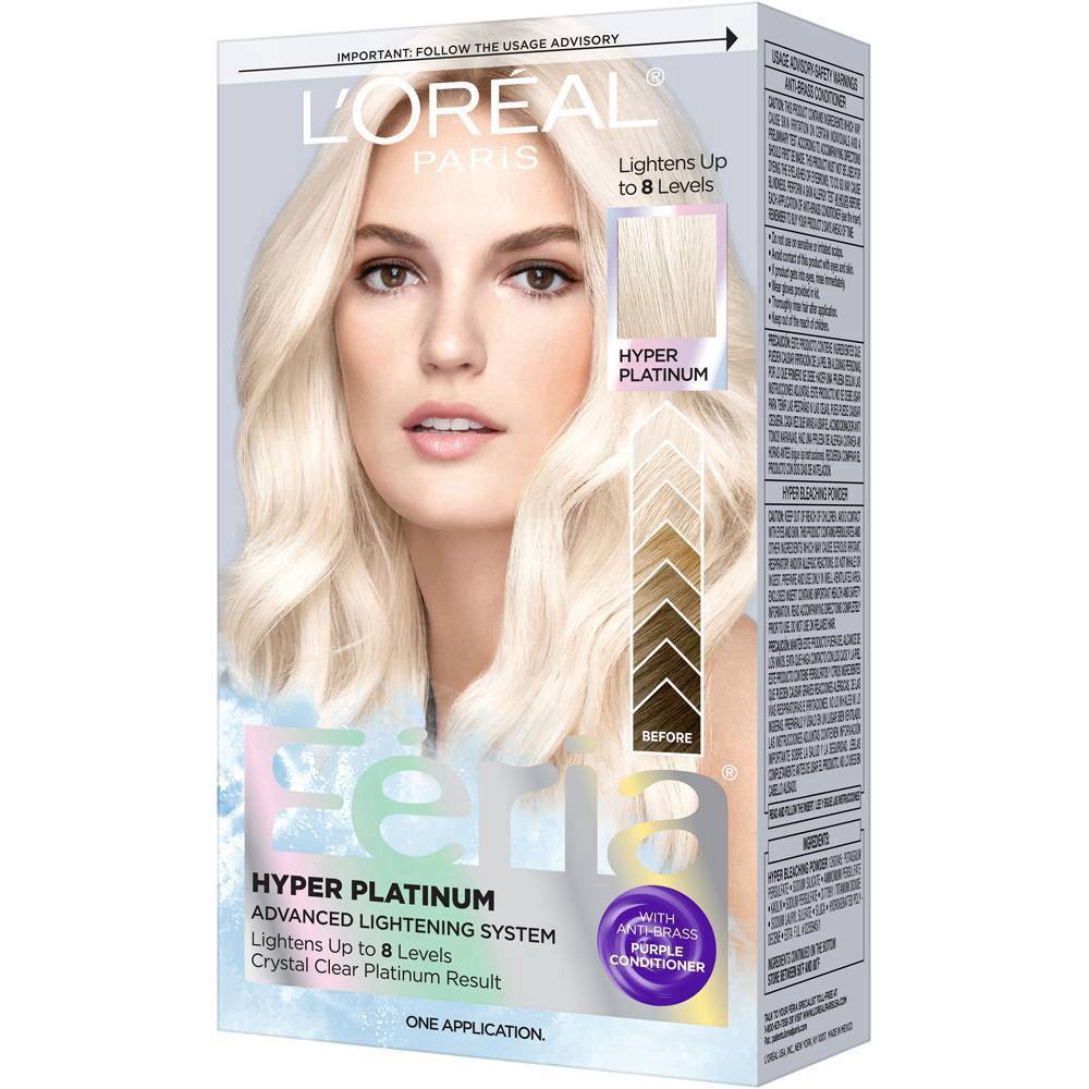 slide 2 of 10, L'Oréal Fería Hyper Platinum Hair Color 1 ea, 1 ct