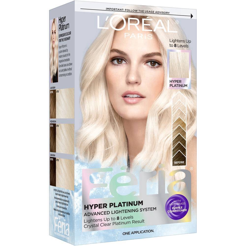 slide 7 of 10, L'Oréal Fería Hyper Platinum Hair Color 1 ea, 1 ct