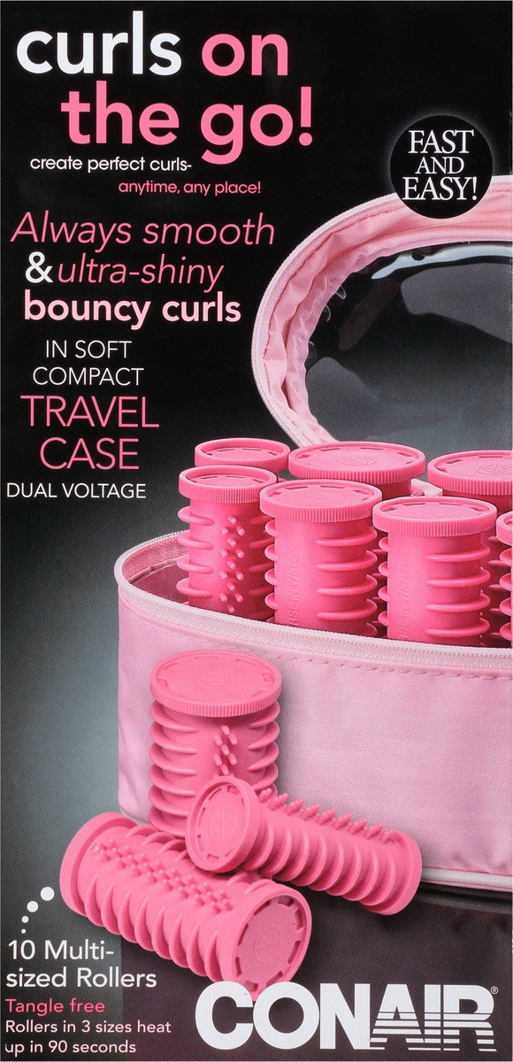 slide 6 of 9, Conair Rollers Curls On The Go Multi Sized Travel Case, 1 ct