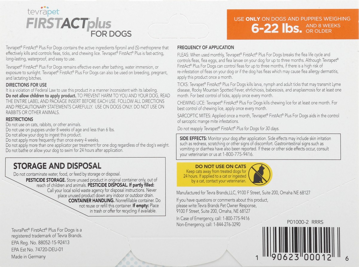 slide 8 of 9, Tevrapet Small First Act Plus Dogs, 3 ct