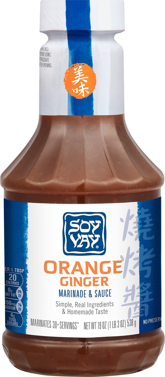 slide 2 of 7, Soy Vay Orange Ginger Marinade and Sauce, 19 Ounce Bottle, 19 oz