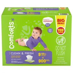 Comforts Clean Scent Baby Wipes