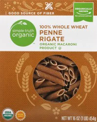 Simple Truth Organic 100% Whole Wheat Penne Rigate 16 oz