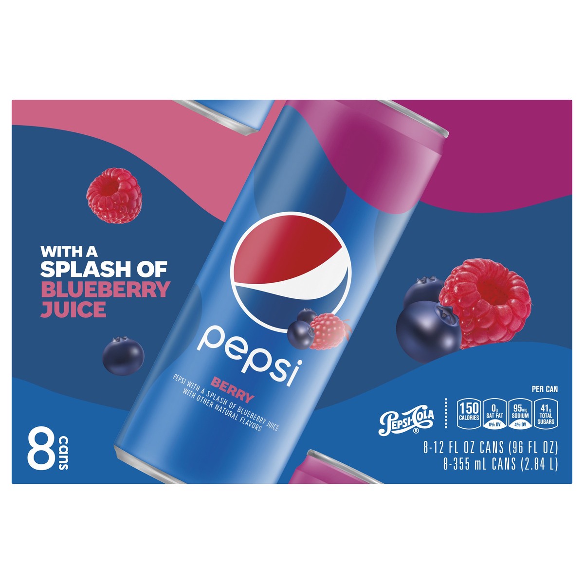 slide 1 of 7, Pepsi Berry Cola 8 ea, 8 ct