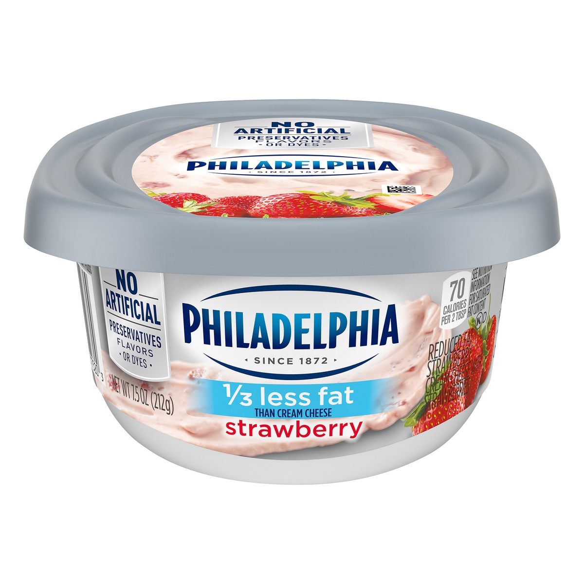 slide 11 of 11, Philadelphia Strawberry Reduced Fat Cream Cheese Spread with 1/3 Less Fat Tub, 7.5 oz