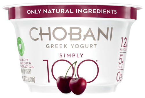 slide 1 of 1, Chobani Yogurt, Greek, Non-Fat, Black Cherry Blended, 5.3 oz