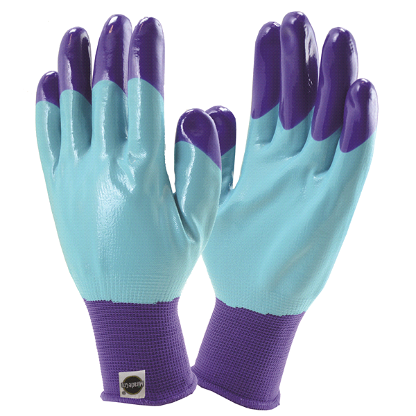 slide 1 of 1, Miracle Gro Double Dip Flat Nitrile Glove - Small/Medium, SM/MED