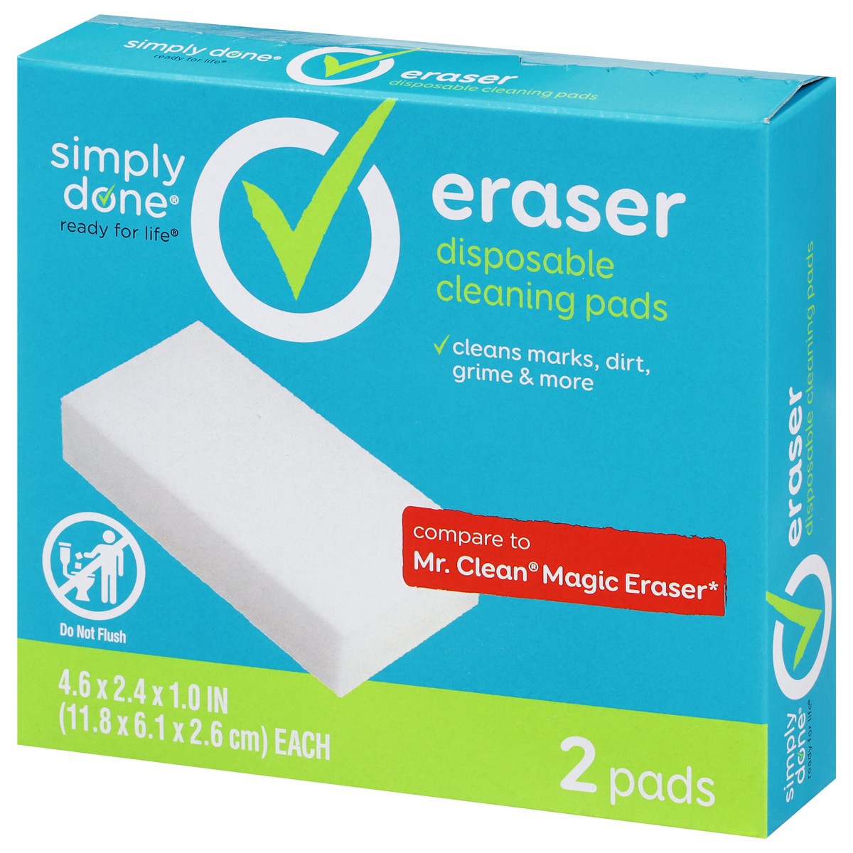 slide 3 of 9, Simply Done Eraser Disposable Cleaning Pads 2 ea, 2 ct