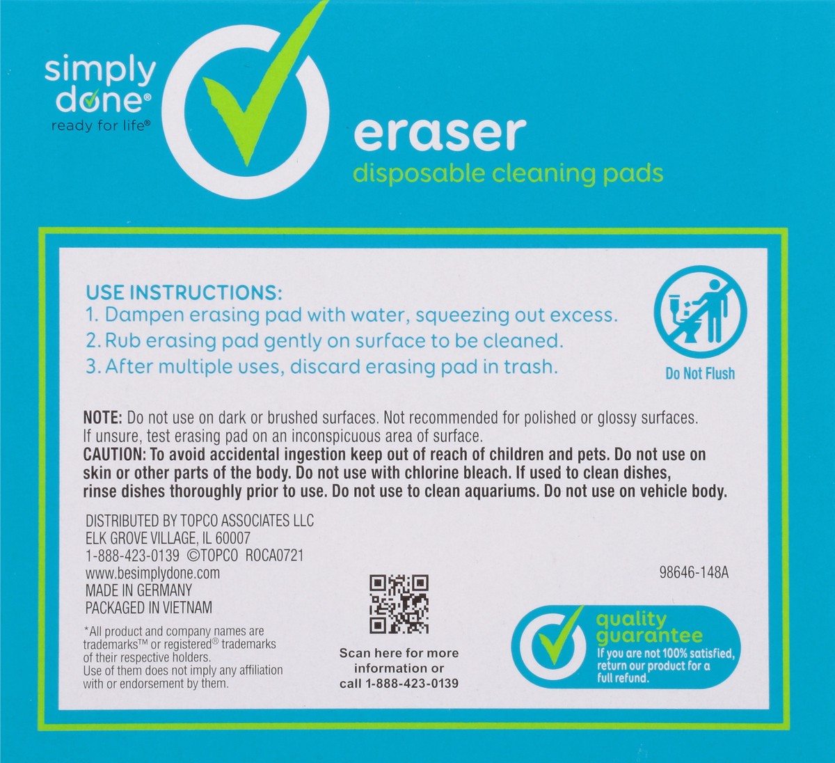 slide 5 of 9, Simply Done Eraser Disposable Cleaning Pads 2 ea, 2 ct