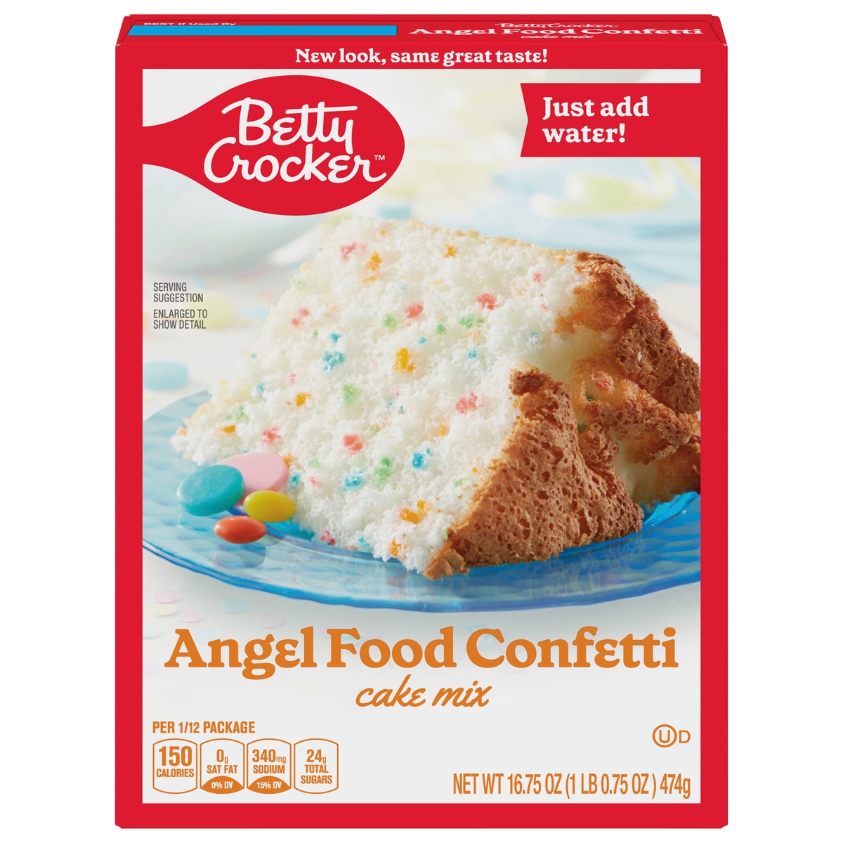 slide 1 of 1, Betty Crocker Angel Food Confetti Cake Mix, 16.75 oz, 16.75 oz