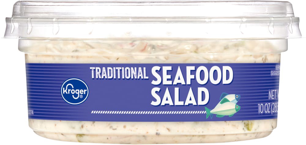 slide 2 of 2, Kroger Traditional Seafood Salad, 10 oz