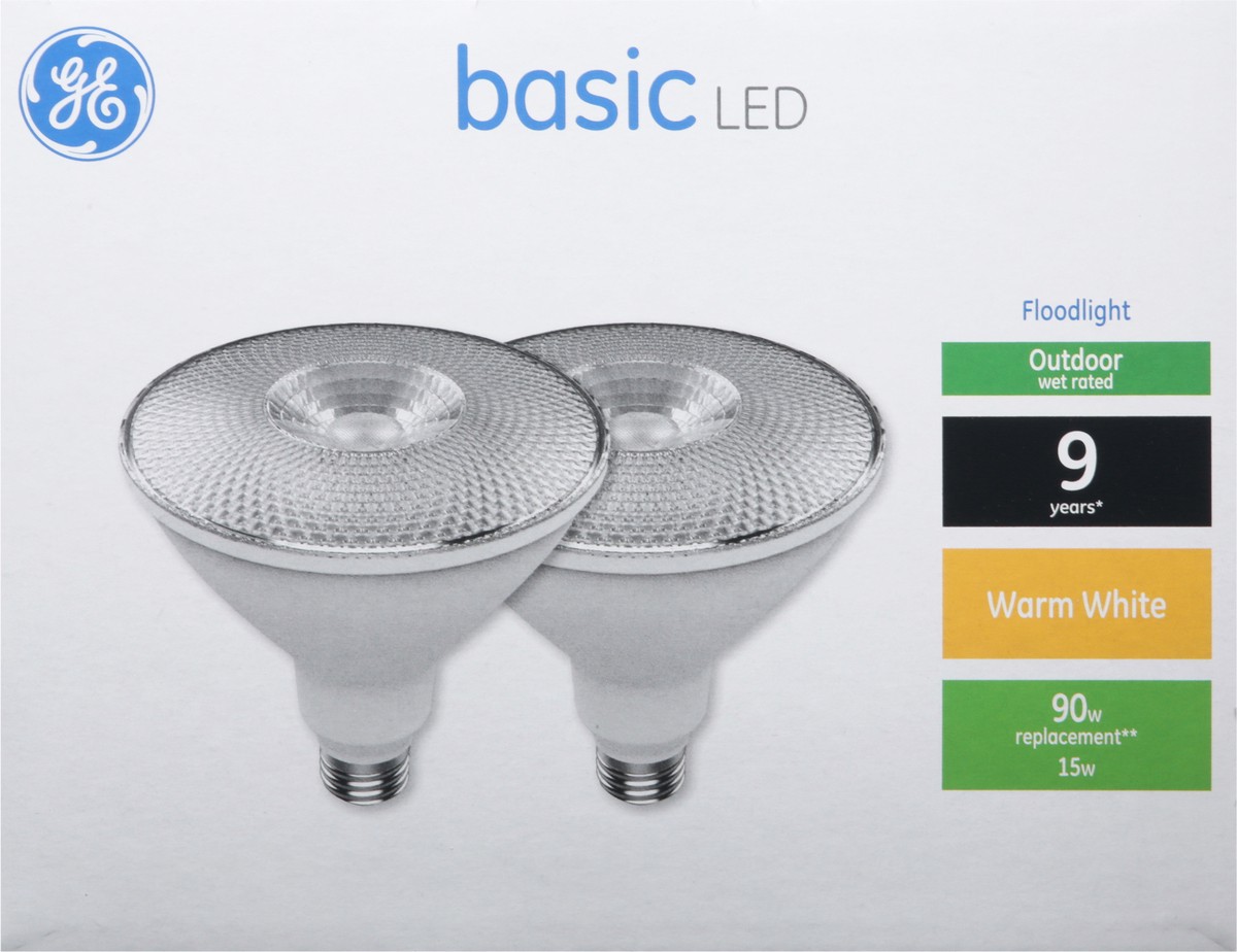 slide 3 of 13, Ge Led Basic Outdoor Floodlight, 2 ct