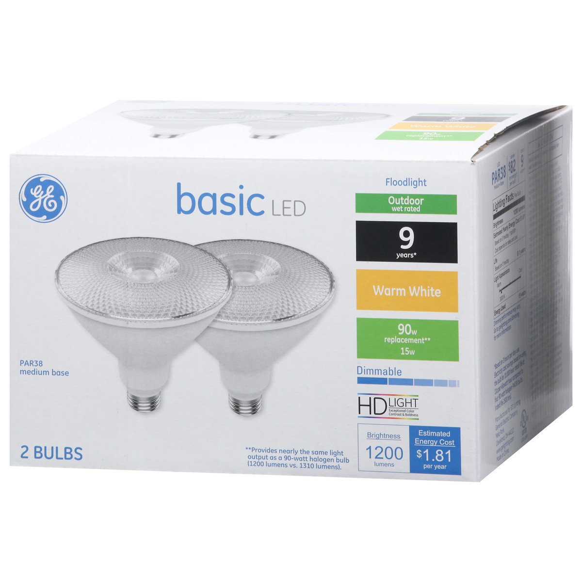 slide 7 of 13, Ge Led Basic Outdoor Floodlight, 2 ct