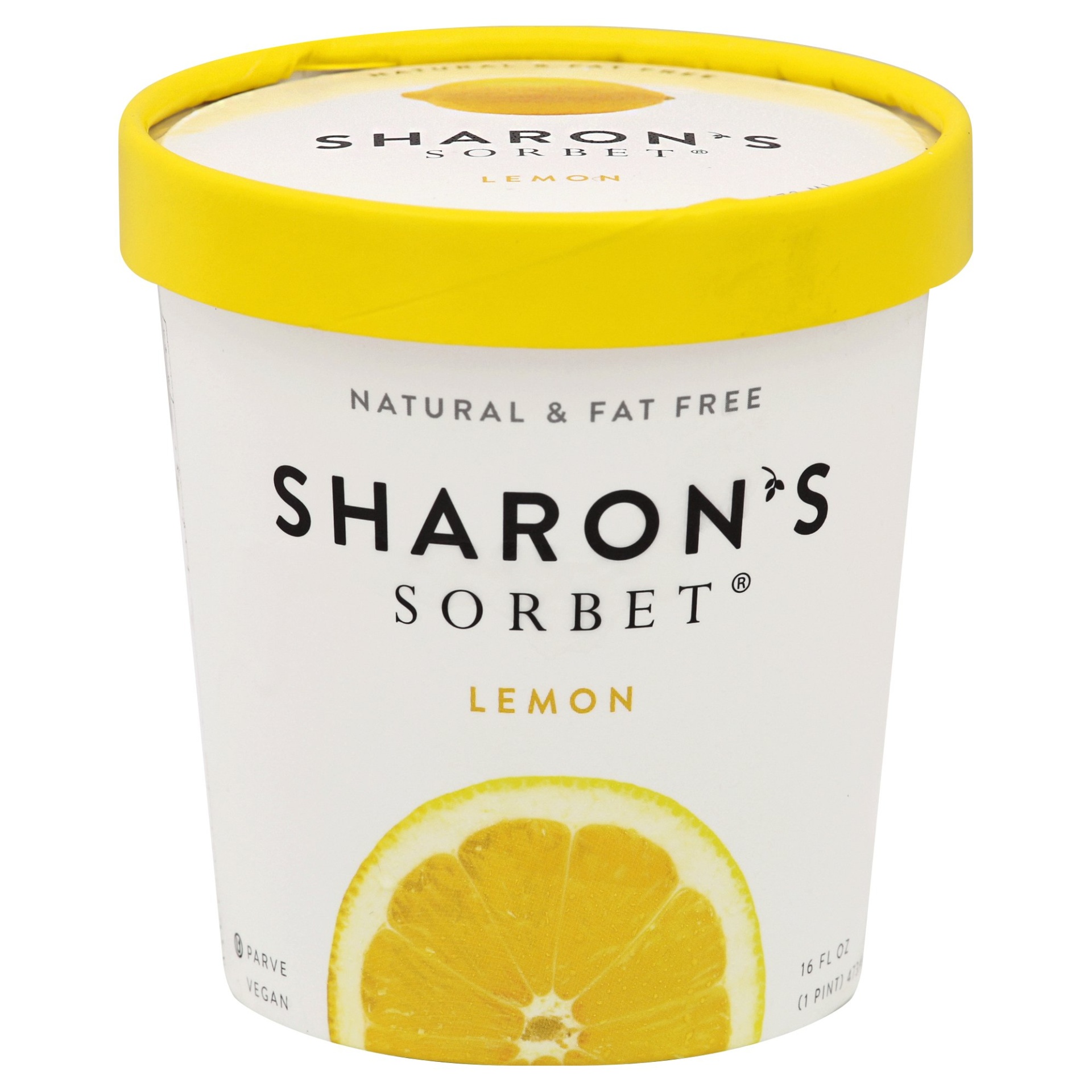slide 1 of 1, Sharon's Lemon Sorbet, 16 oz