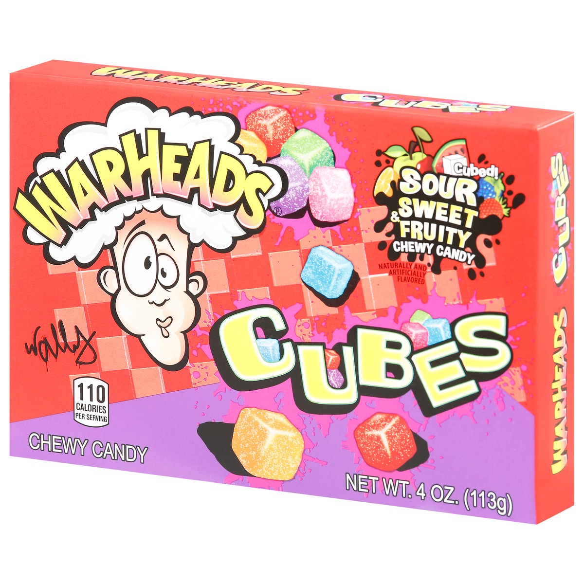 slide 3 of 9, Warheads Cubes Sour Sweet & Fruity Chewy Candy 4 oz, 4 oz