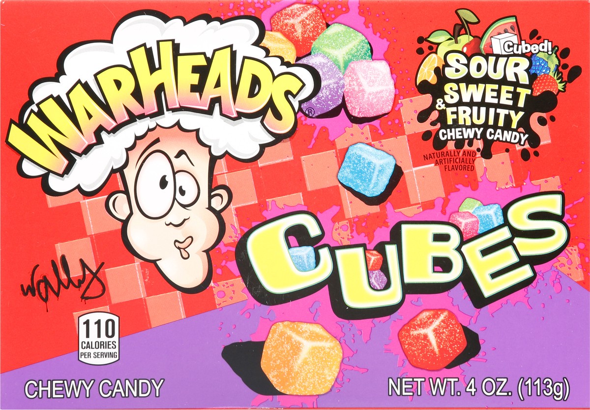 slide 6 of 9, Warheads Cubes Sour Sweet & Fruity Chewy Candy 4 oz, 4 oz