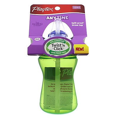 slide 1 of 1, Playtex AnyTime 9 OZ Spill-Proof Straw Cup, 1 ct