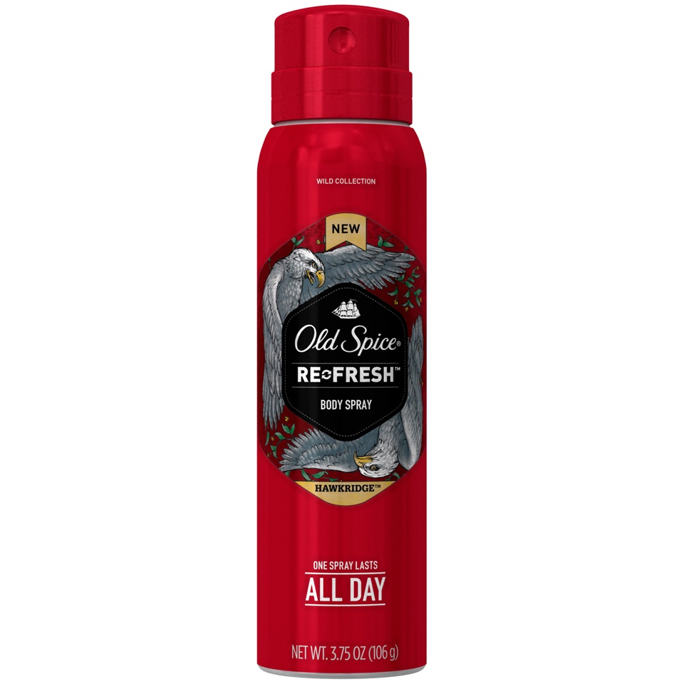 slide 1 of 1, Old Spice Re-Fresh Wild Collection Hawkridge Body Spray, 3.75 oz