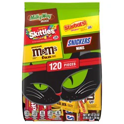 Mars M&M''S, SNICKERS, SKITTLES, STARBURST & MILKY WAY Halloween Candy Variety Pack, 120 Ct Bulk Bag