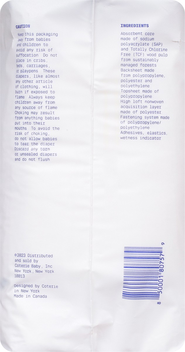 slide 8 of 13, Coterie Size 2 (10-16 lbs) Diapers 31 ea, 31 ct