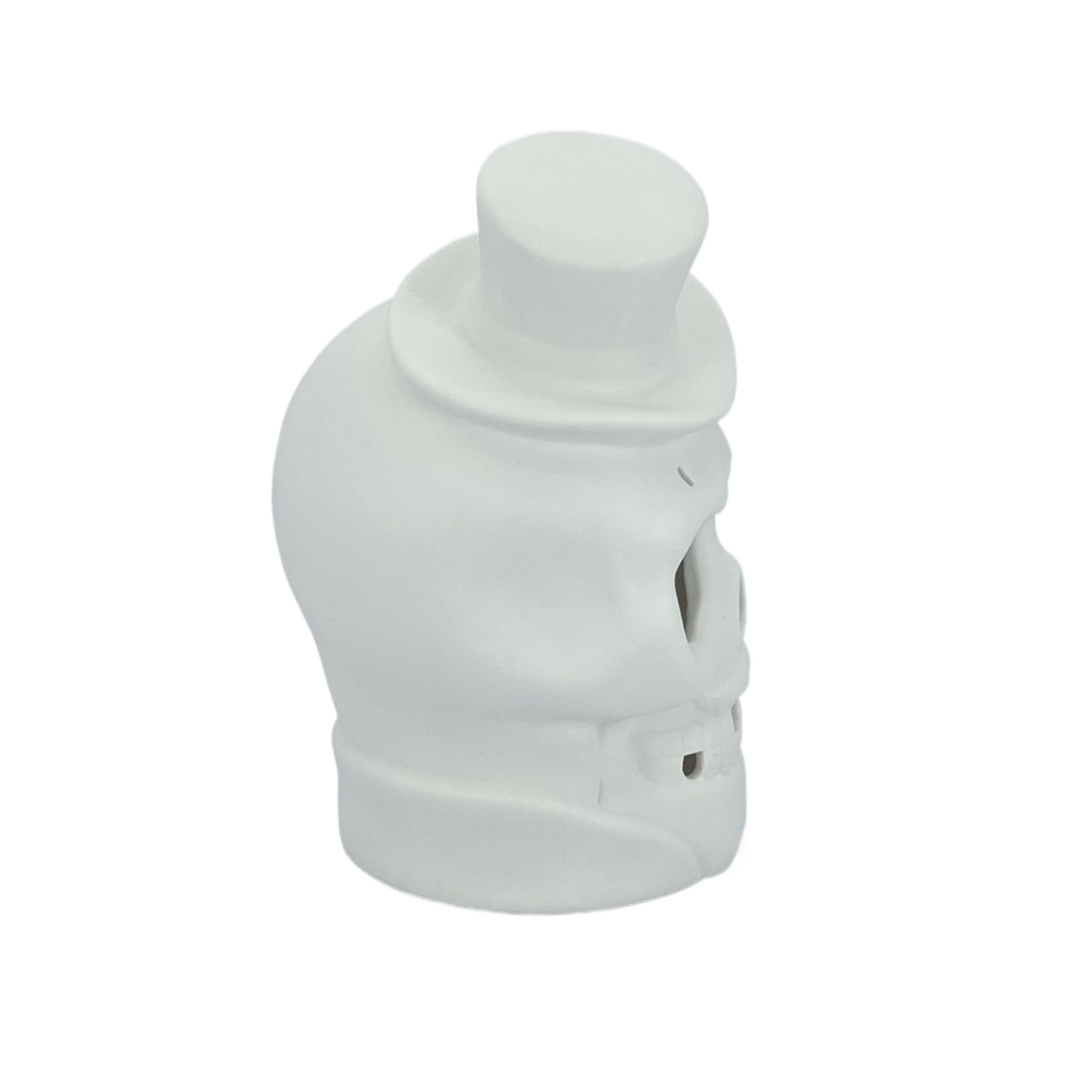 slide 6 of 8, 7.75" Diy Ceramic Led Gentleman Skull Decor By Make Market, 4.92 in x 4.92 in x 7.68 in