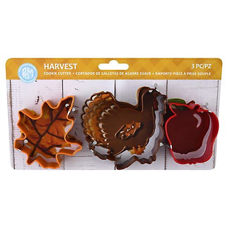 slide 1 of 1, R&m Tg Harvest Cookie Cut Set - 3 CT, 3 ct