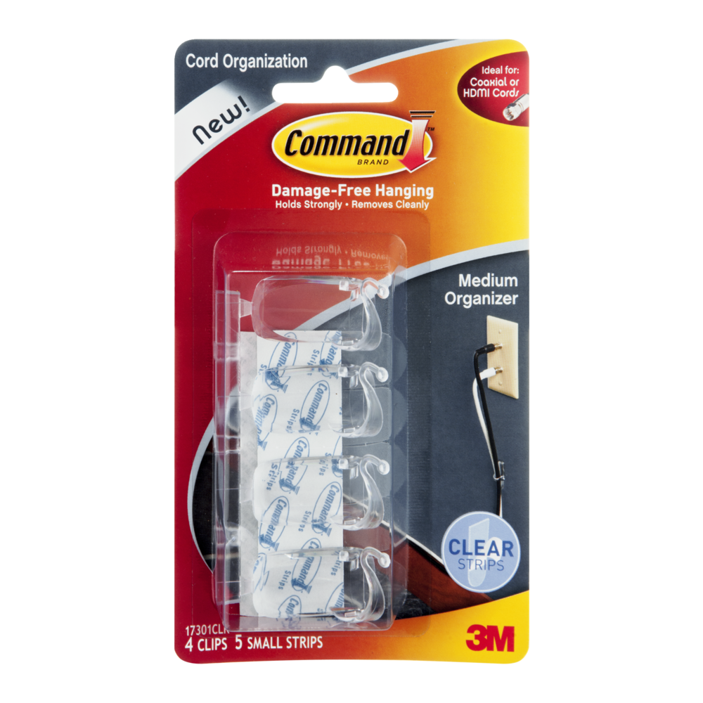 Command Medium Clear Cord Organizers 4 ct | Shipt