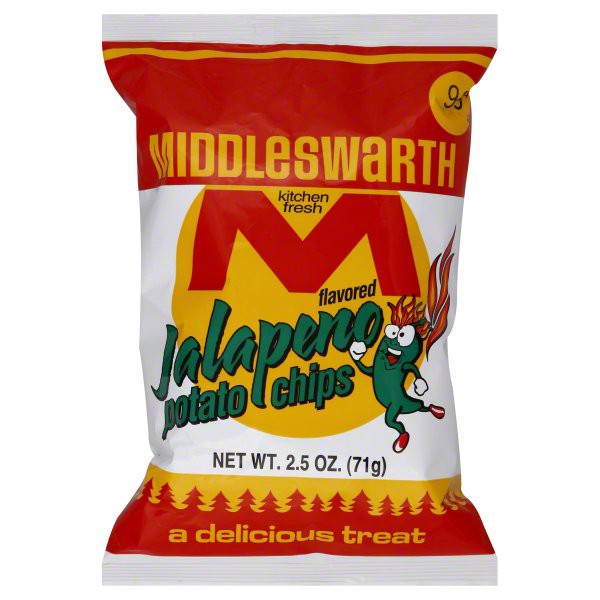 slide 1 of 1, Middleswarth Jalapeno Chips, 2.125 oz