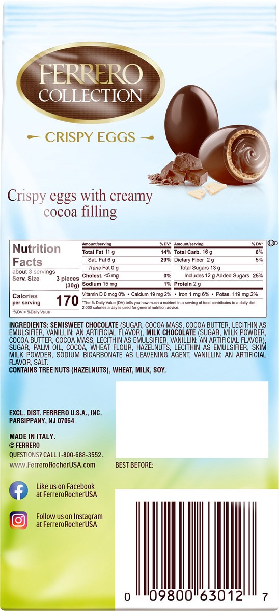 slide 2 of 12, Ferrero Collection Crispy Eggs Cocoa Chocolate 10 ea, 10 ct